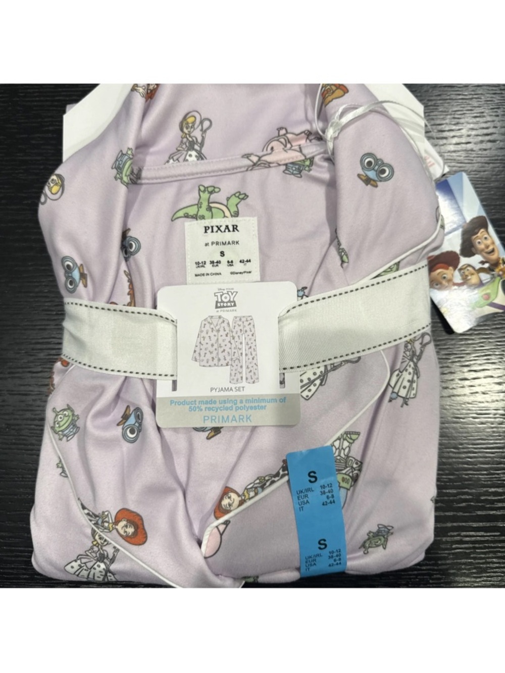 Disney Toy Story X Primark Long Sleeve Pyjama Set Size S NEW